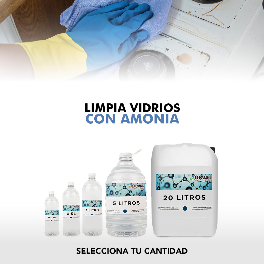 LIMPIA VIDRIOS CON AMONIA
