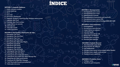 Formulario Para Fabricación de Productos de Limpieza