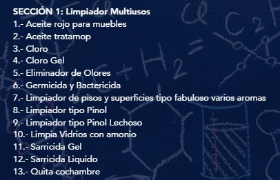 Curso: Fabricación de Productos de Limpieza Limpiadores Multiusos