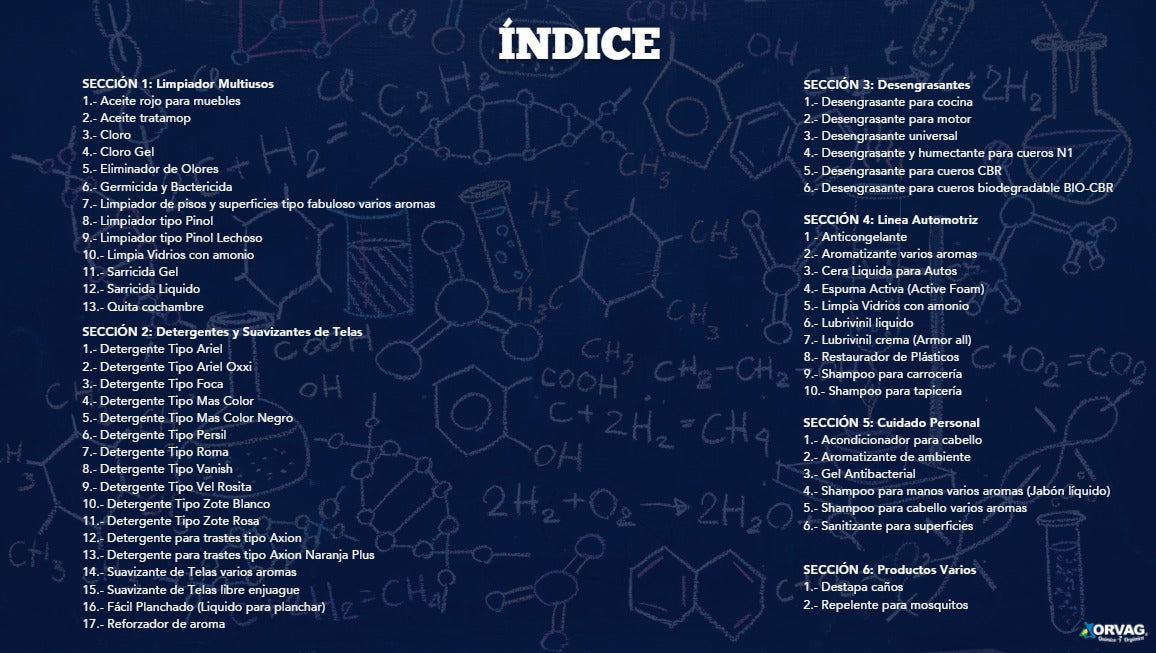 Formulario Para Fabricación de Productos de Limpieza